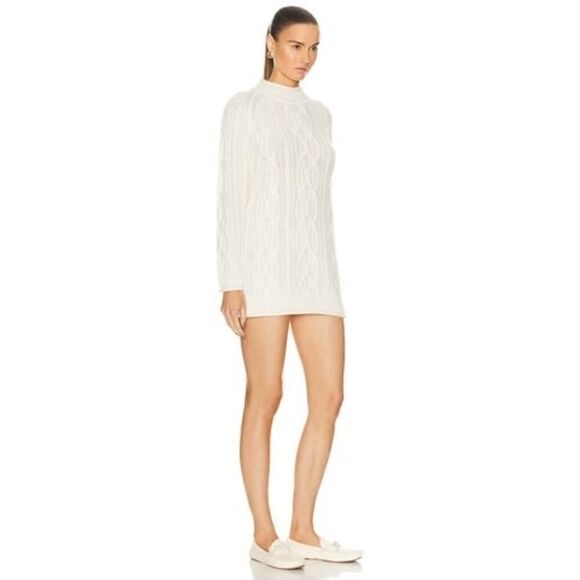 LOULOU STUDIO cashmere Layo Turtleneck Cable Knit Dress L - Picture 2 of 7